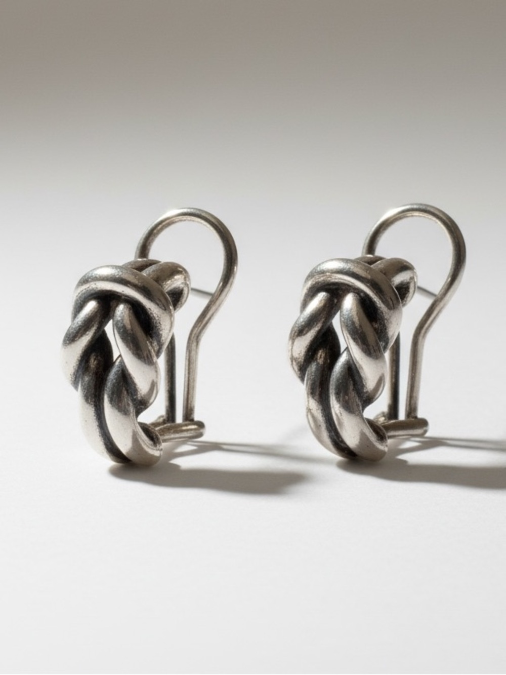 James Avery LOVERS KNOT French clip earrings